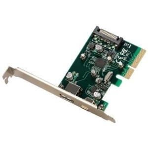 I-TEC PCI-E USB 3.1 Gen.2 10 Gbps Card Adapter auf 1x externes USB-A 3.1 1x externes USB-C 3.1, 1x zusaetzlichen Versorgungsstecker (PCE2U31AC)