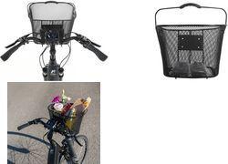 FISCHER Fahrrad-Lenkerkorb E-Bike PLUS, schwarz engmaschiger Draht, speziell für E-Bikes konzipiert, - 1 Stück (50653)