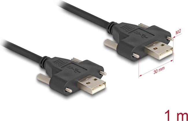 DeLOCK 80479 USB Kabel 1 m USB 2.0 USB A Schwarz (80479)