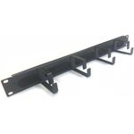 IT-BUDGET 19"-Kabeldurchführungsplatte mit Bürste und 4 hochstabilen Metall-Kabelbügel (90ITBKDFPMB1HES)