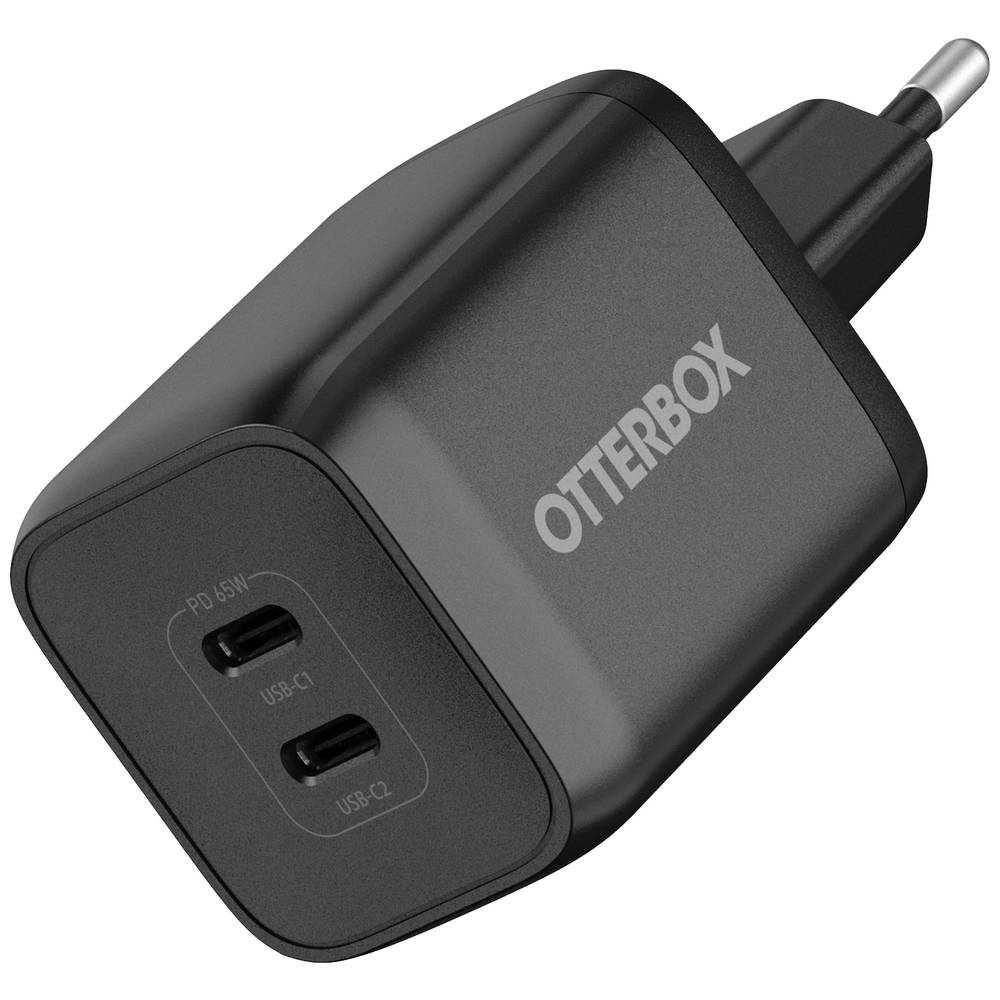 OtterBox Standard EU USB C Ladegerät 65W GaN 1X USB-C 45W + 1X USB-C 20W schwarz (78-81342)