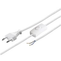 Wentronic Goobay Euro Kabel zum Konfektionieren mit Schalter, 1,5 m, Weiß, Weiß - Eurostecker (Typ C, CEE 7/16) > lose Kabelenden (51349)
