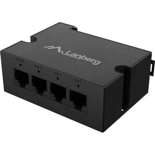 LANBERG Switch DIN-GE4-BT-90W 1xIn 3xOut 1Gb PoE Extender Gb (DIN-GE4-BT-90W)