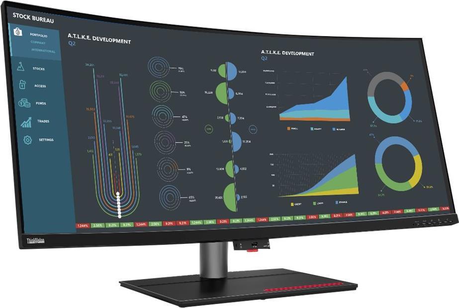 Lenovo ThinkVision P40w-20 96,3 cm (37.9" ) 5120 x 2160 Pixel 5K Ultra HD LED Schwarz (62C1GAT6EU)