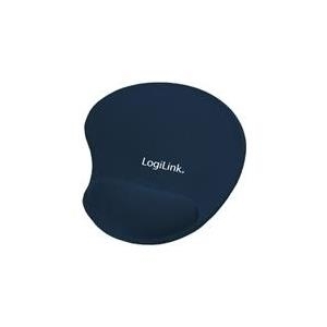 LogiLink Mauspad mit Silikon Gel Handauflage - Blau
