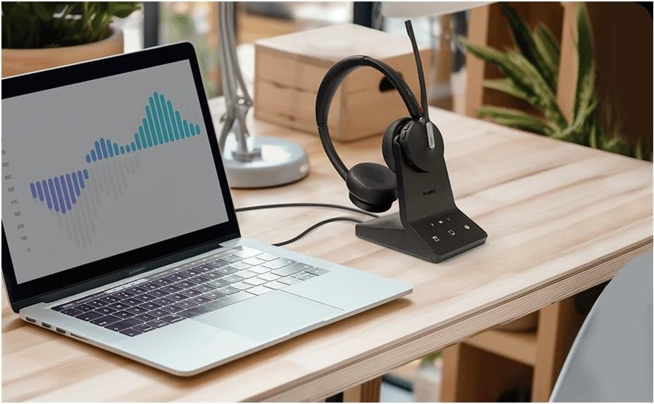 Yealink WH64 Workstation Dual On-Ear Headset DECT Bluetooth 48 h Schwarz