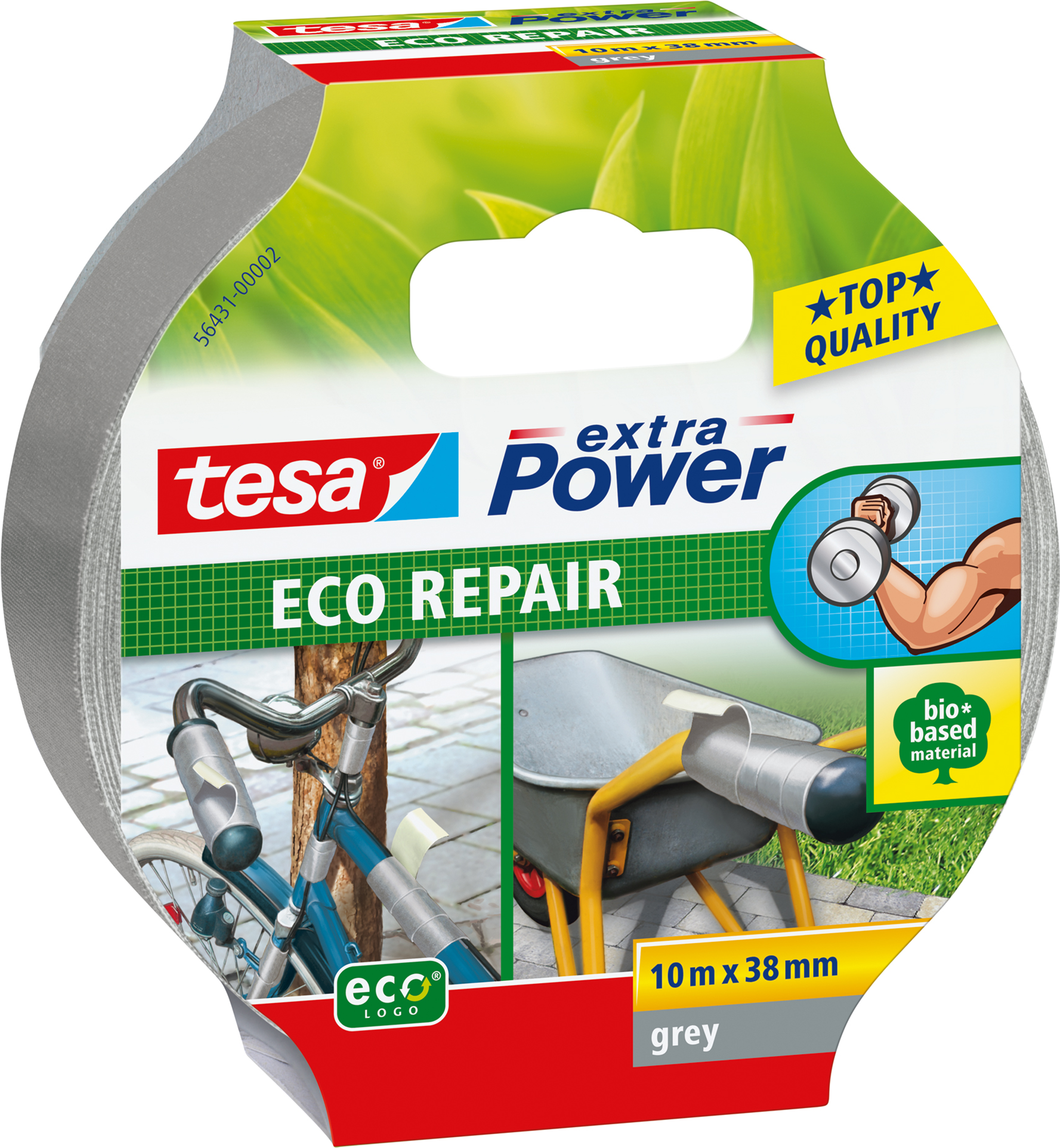 TESA extra Power Eco Repair 10m 38mm grau