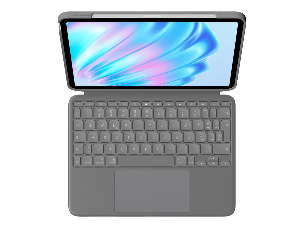 Logitech Combo Touch Tastatur und Foliohülle mit Trackpad 11" Oxford Gray