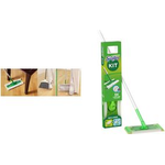 Swiffer Starter-Set Bodenwischer, Trocken-/Nass-Wischtücher Stab mit flexiblen Drehkopf, Set bestehend aus: - 1 Stück (8001090630612)