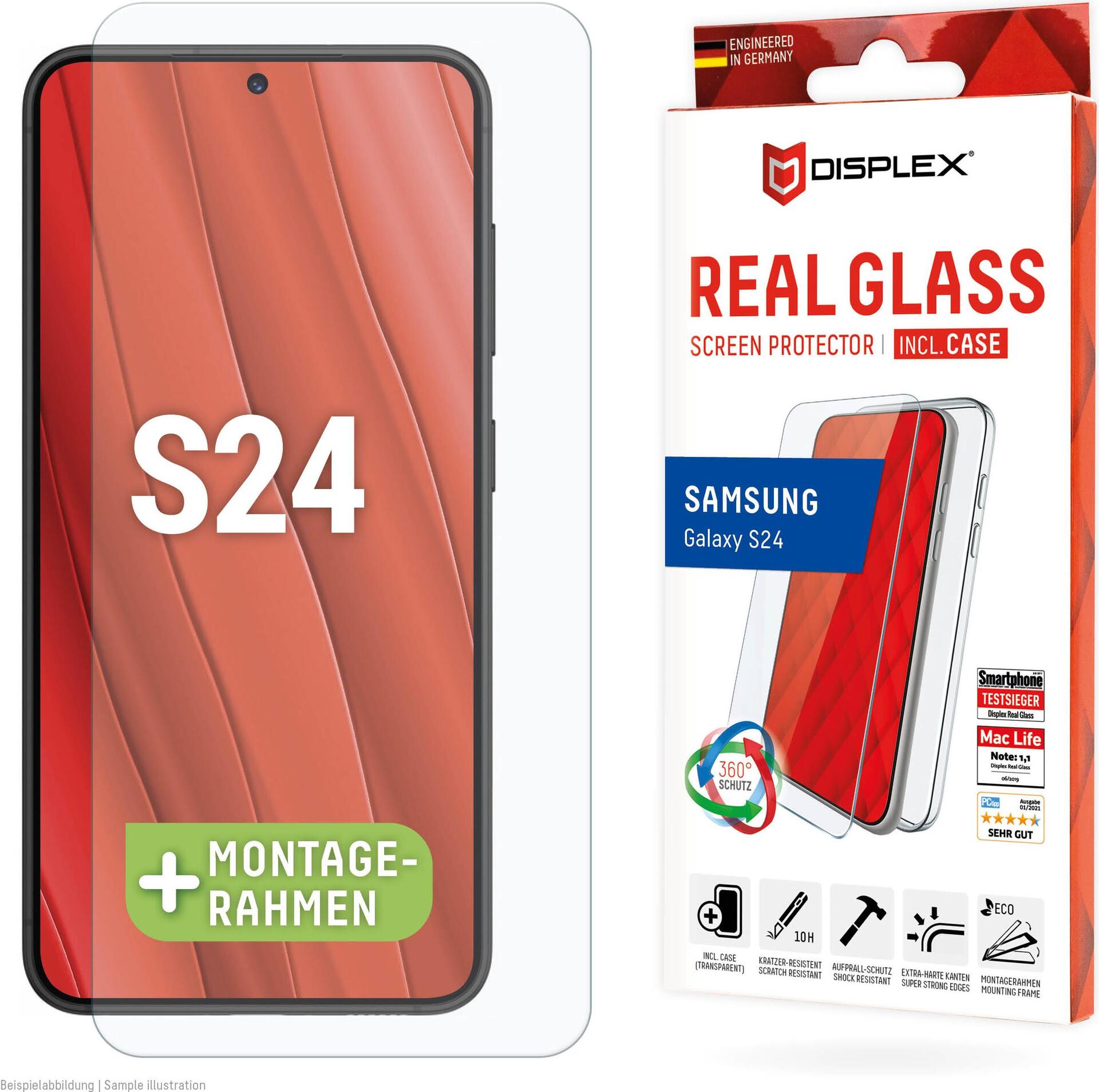 Displex Panzerglas + Schutzhülle für Samsung Galaxy S24 (01908)