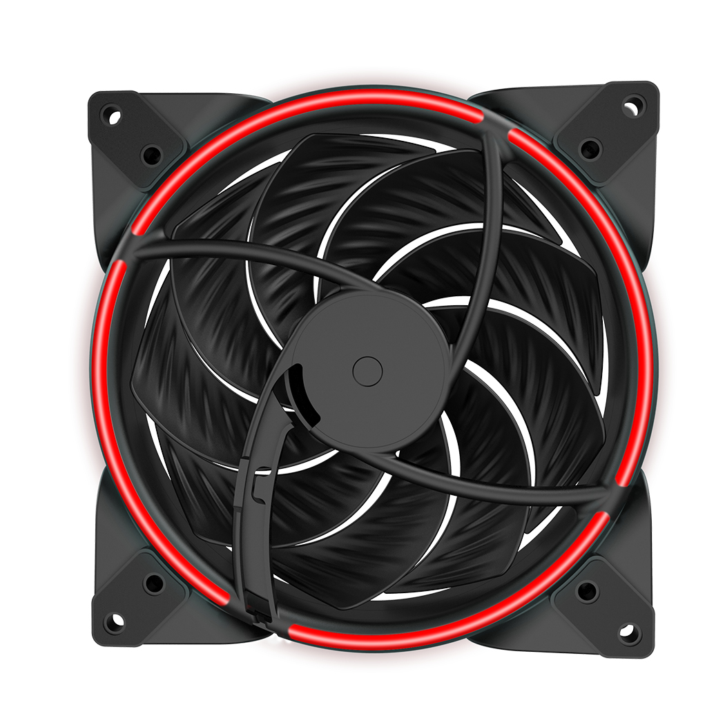 PCCOOLER CORONA MAX RGB Gehäuselüfter 140 mm 1000–2000 RPM Schwarz