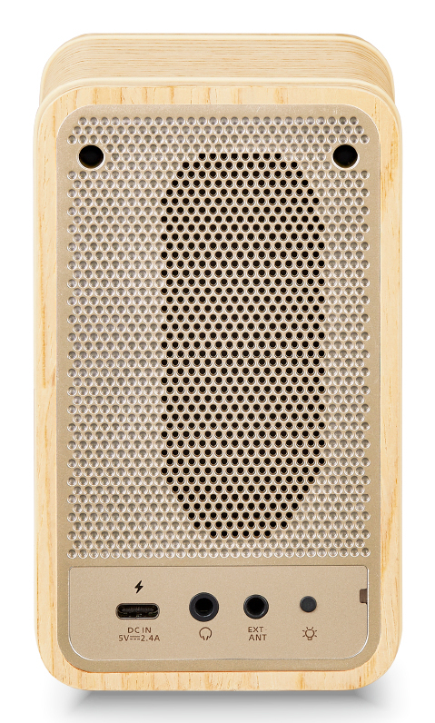 Sangean WR-9 Tragbares FM/AM-Radio Bluetooth Echtholzgehäuse White Ash