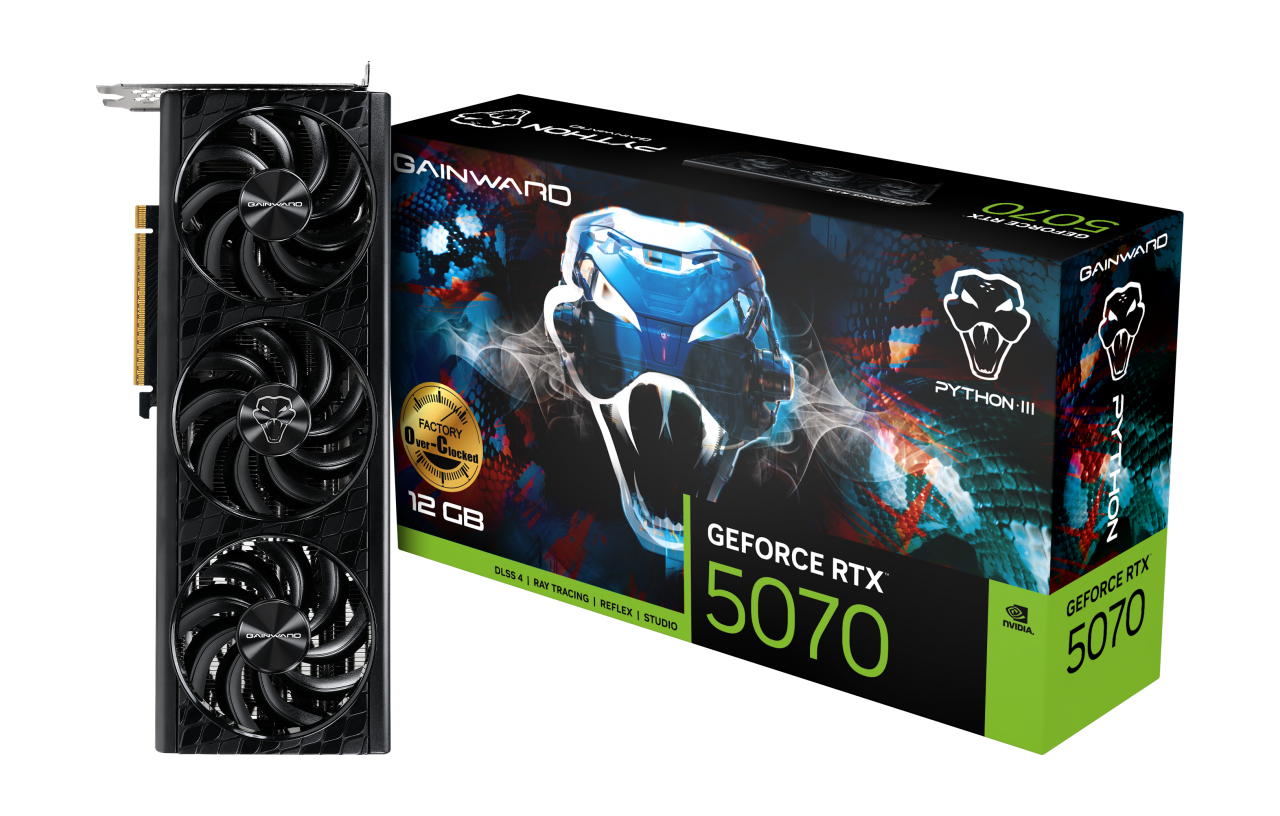 Gainward GeForce RTX 5070 Python III OC 12 GB GDDR7 Schwarz