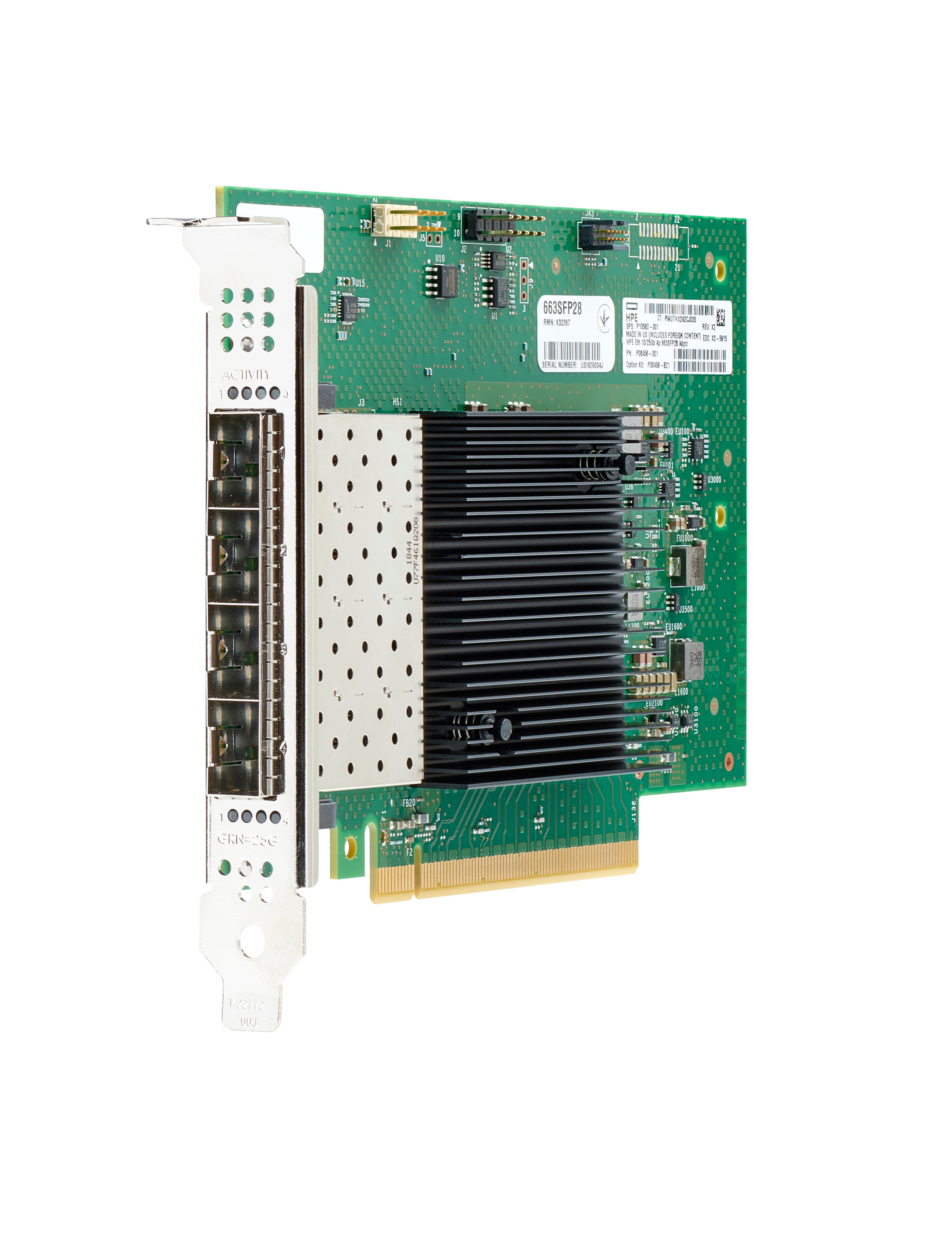HPE Intel E810-XXVDA4 Netzwerkadapter 25 Gbps 4x SFP28 PCIe 4.0 x16
