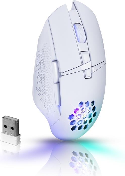 Defender Glory GM-514 Kabellose Gaming-Maus RF Wireless Optisch 3200 DPI Rechts Weiß