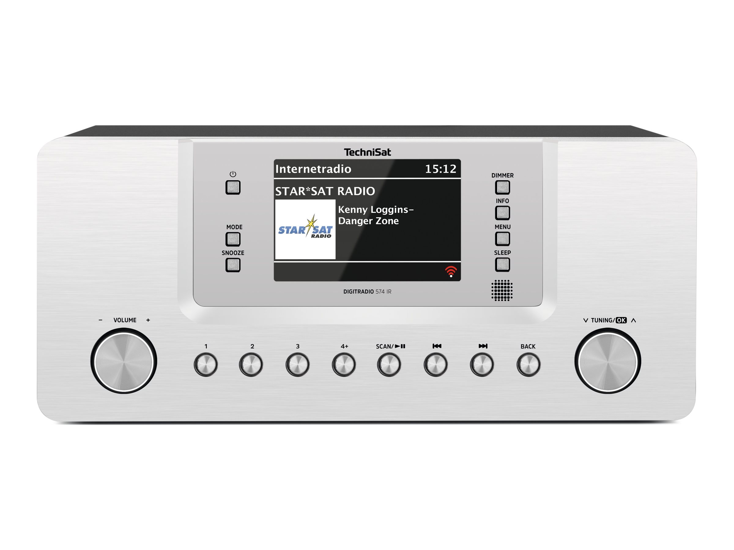 TechniSat DigitRadio 574 IR Internetradio DAB+/UKW 4" Farbdisplay Silber