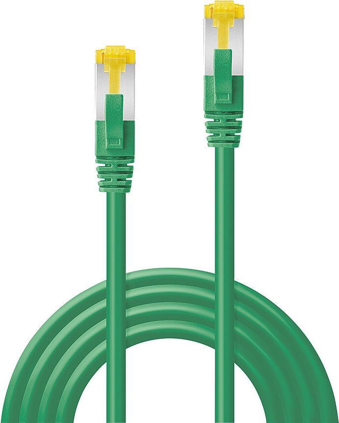Lindy 0.3m RJ45 S/FTP LSZH Cable, Grün Cat.6A Stecker,Cat.7 Rohkabel (47645)