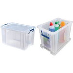 Fellowes Aufbewahrungsbox ProStore, 26 Liter, transparent transparent klar, aus stoßfestem, recycelbarem PP, mit - 1 Stück (7730701)