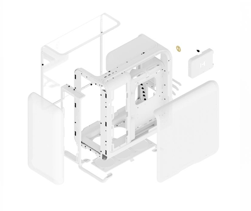 HYTE X50 Midi Tower E-ATX Schneeweiß