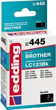 EDDING Druckerpatrone ersetzt Brother LC123BK Kompatibel Schwarz EDD-445 (18-445-01)