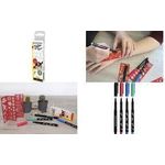 EBERHARD FABER Tattoostifte-Set Kids, 4er Kartonetui Strichstärke: 2 mm, Trocknungszeit: ca. 5 Minuten, - 1 Stück (559504)