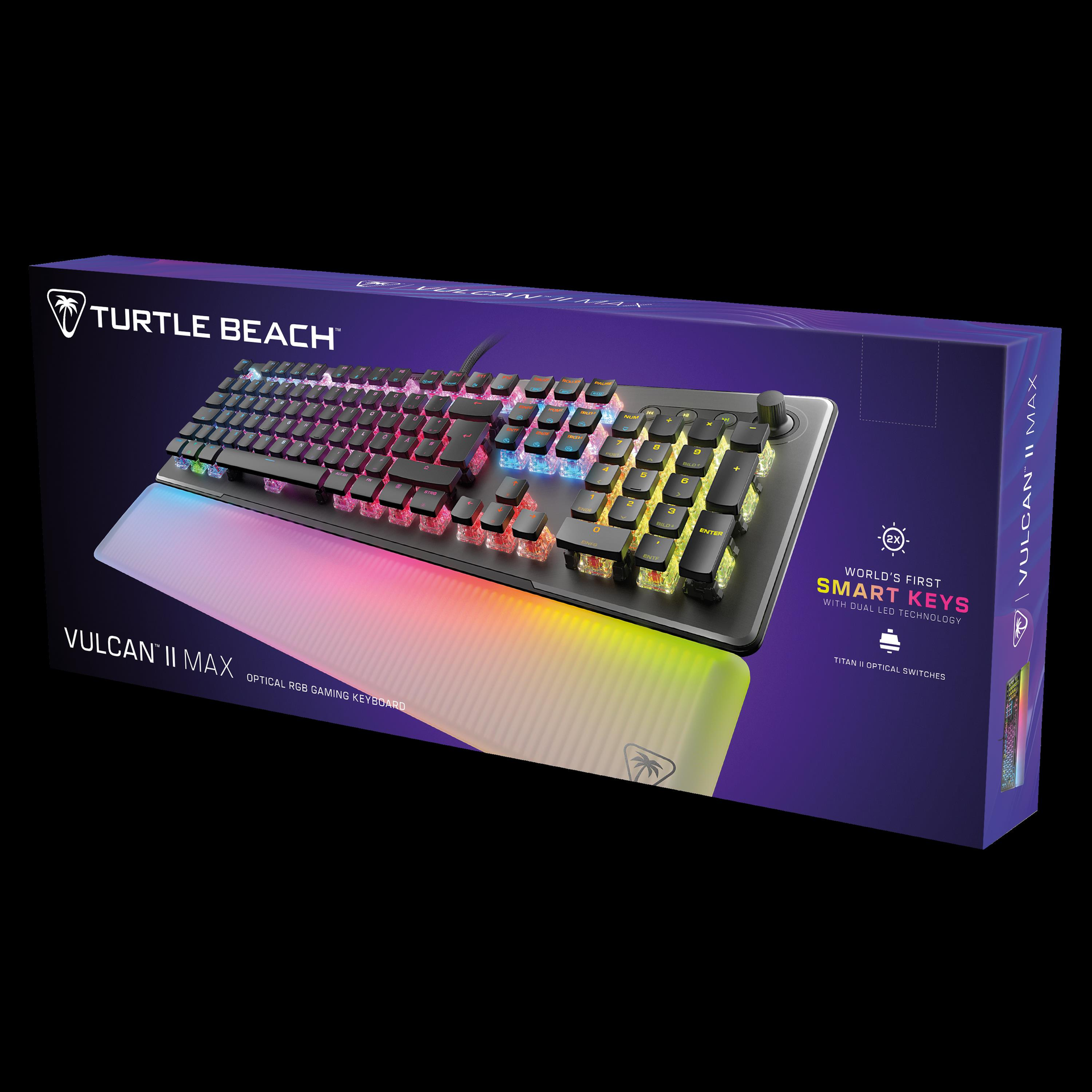 Turtle Beach Vulcan II Max Optomechanische Gaming-Tastatur RGB QWERTZ Schwarz