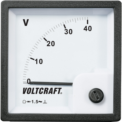 Voltcraft AM-72x72/40V Analog-Einbaumessgerät AM-72x72/40V 40 V Drehspule (AM-72x72/40V)