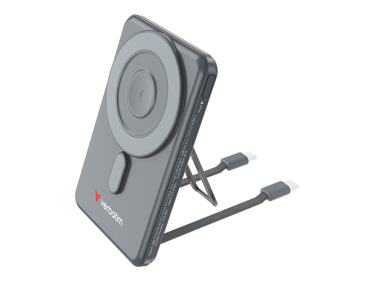 Verbatim Charge 'n' Go 32251 5000 mAh Induktive Power Bank Grau