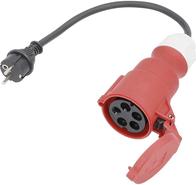 AS Schwabe 61371 Strom Adapterkabel 16 A Schwarz 0.3 m (61371)