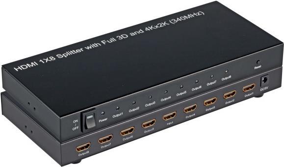 EFB-Elektronik HDMI+ Splitter 8-Port, unterstützt 4Kx2K, HDCP Hersteller: EFB Elektronik (ME1004)