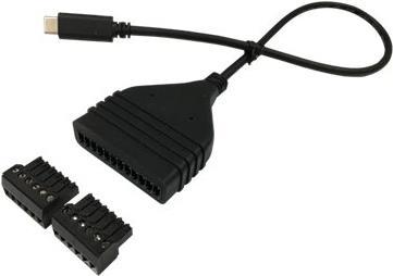 BRIGHTSIGN USB-C to GPIO cable with two 6-pin GPIO terminal blocks. (GP800-C)
