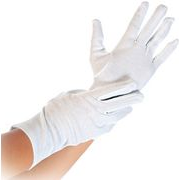 HYGOSTAR Baumwoll-Handschuhe BLANC, M, weiß Länge: 240 mm, Baumwoll-Gemisch, gebleicht, mittelschere - 12 Stück (2715)
