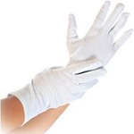 HYGOSTAR Baumwoll-Handschuhe BLANC, M, weiß Länge: 240 mm, Baumwoll-Gemisch, gebleicht, mittelschere - 12 Stück (2715)