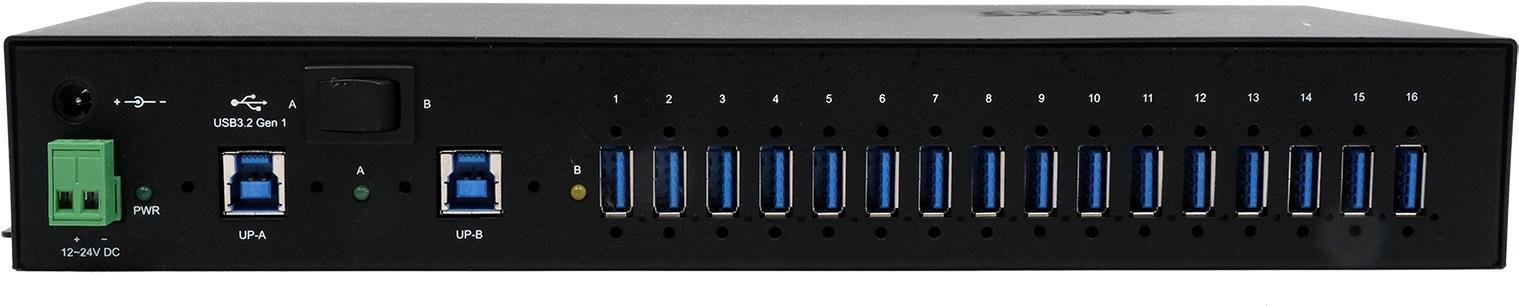 EXSYS EX-1526HMVS Schnittstellen-Hub USB 3.2 Gen 1 (3.1 Gen 1) Type-B 5000 Mbit/s Schwarz (EX-1526HMVS)