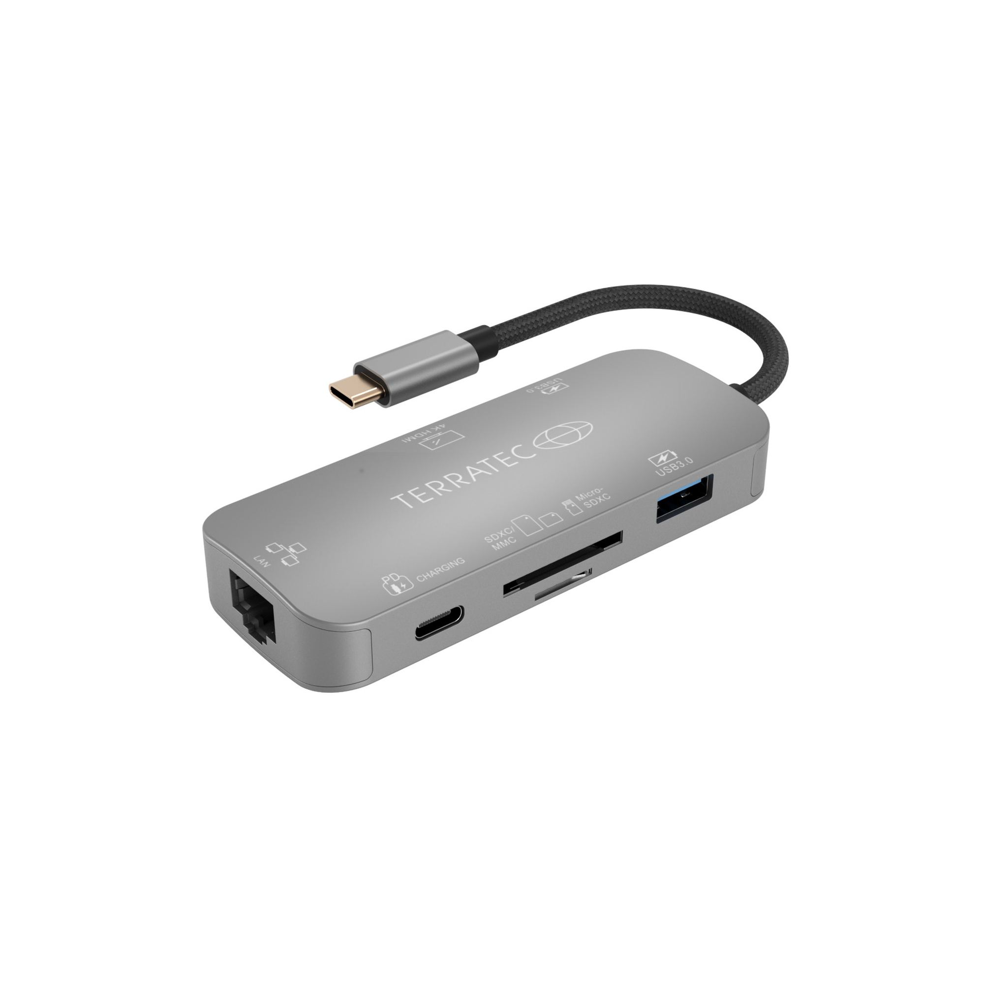 Terratec TERRATEC CONNECT C8 Dockingstation USB-C HDMI 1GbE Grau