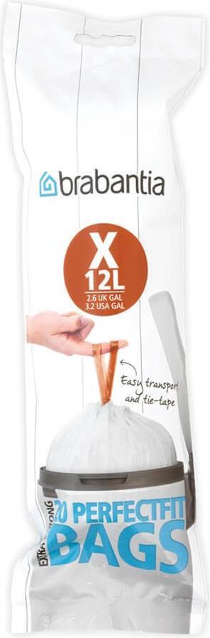 Brabantia 116728 Abfallbeutel 12 l Weiß 20 Stück (116728)