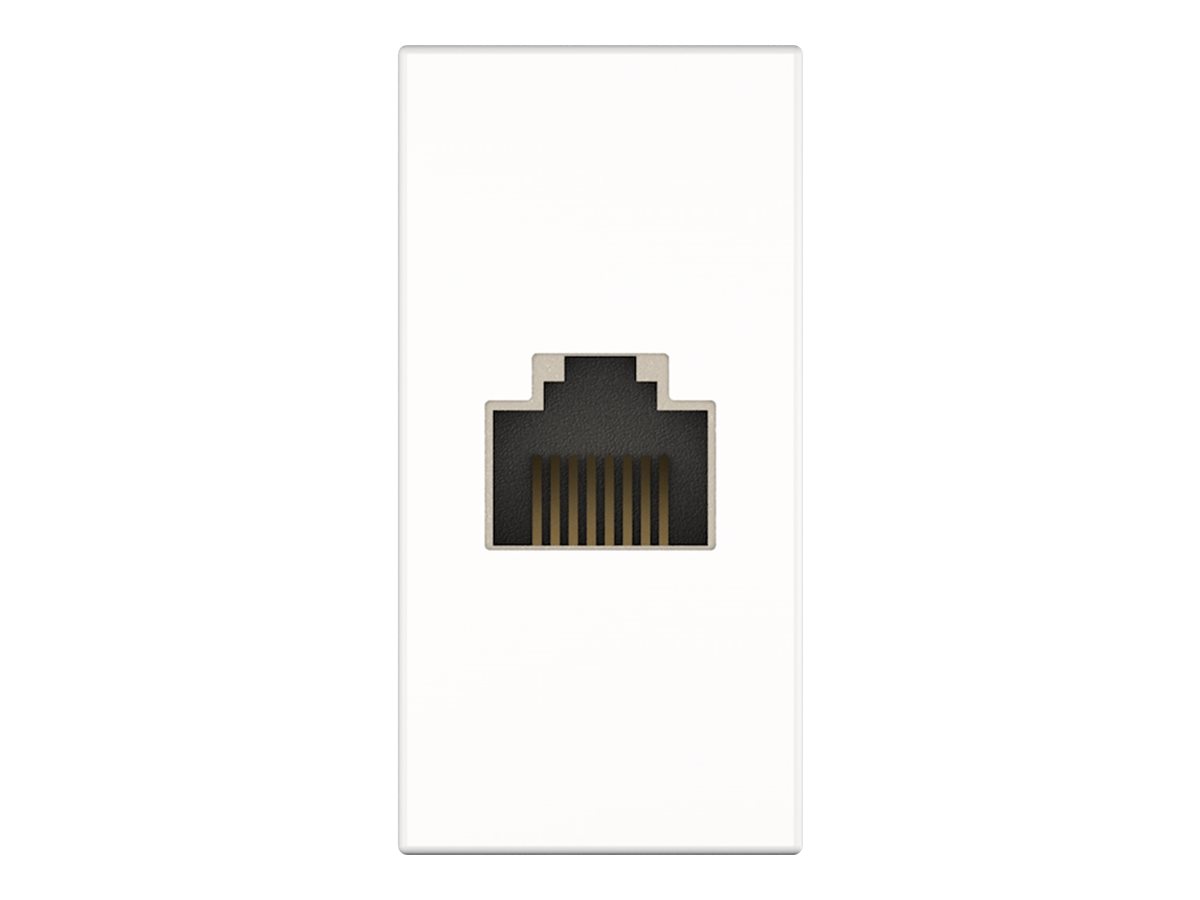 Kindermann Konnect 45 click Half Size Adapter Plate Cat-6 Snap-In RJ-45 Weiß