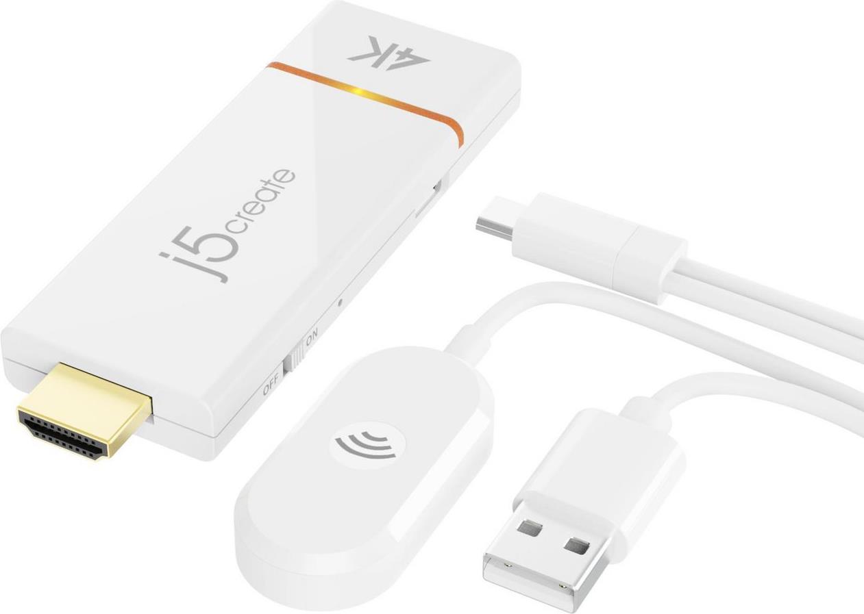 j5create ScreenCast JVAW76-N 4K HDMI Wireless Display Adapter Weiß