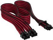 Premium Individually Sleeved 12+4pin PCIe Gen 5 12VHPWR 600W cable, Type 4, BLACK/RED (CP-8920334)