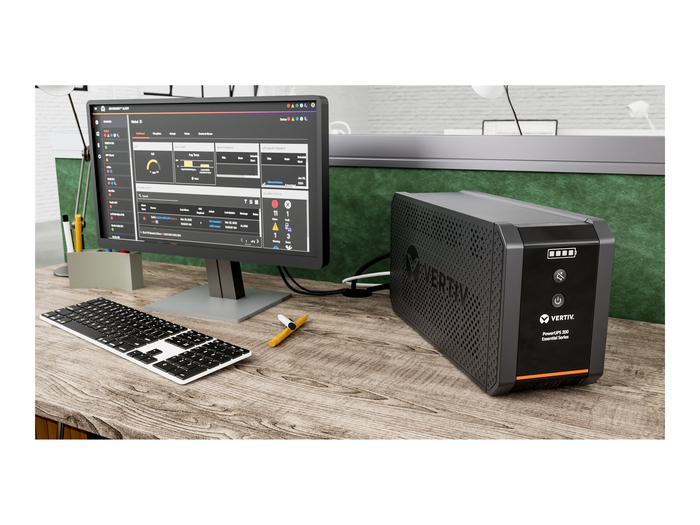 Vertiv Essential Series USV PSA6E-1000IT-IEC 1000 VA 525 W Line-Interactive Schwarz