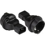 GoodConnections C14 > Schutzkontakt (ST-BU) Kaltgeräte Stromadapter Schwarz (PA-1402S)