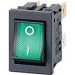 Bachmann 924.186 Wippenschalter Serie 3634 Ausschalter 2-polig sw/grün (924.186)