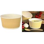 PAPSTAR Suppenbecher "pure" Ripple Wall, 520 ml, beige aus Pappe mit PLA-Beschichtung, biologisch abbaubar, - 1 Stück (89332)