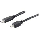 S-Conn 77145-1.0 1m USB C Micro-USB B Männlich Männlich Schwarz USB Kabel (77145-1.0)
