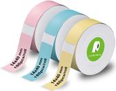 Olympia 6314 - Etikettenrolle 14 mm x 40 mm 3er-Pack rosa/blau/gelb (6314)