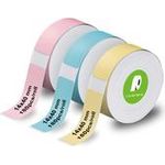 Olympia 6314 - Etikettenrolle 14 mm x 40 mm 3er-Pack rosa/blau/gelb (6314)