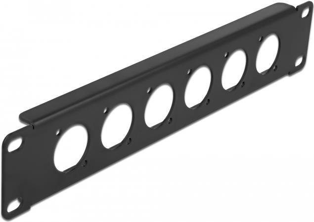 Delock - Patchpanel (Blindblech) - Rack montierbar - Schwarz - 1U - 25.4 cm (10) - 6 Ports