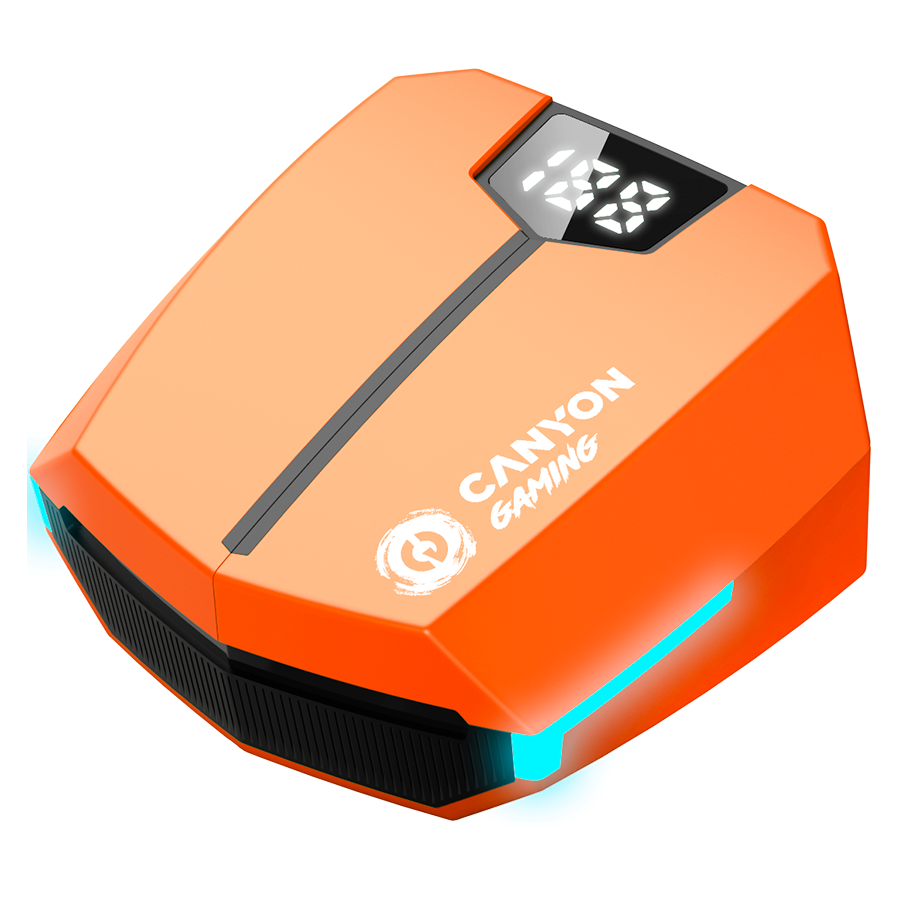 Canyon GTWS-2 Kopfhörer Kabellos Ohrbügel Gaming USB Typ-C Bluetooth Ladestation Orange (CND-GTWS2O)