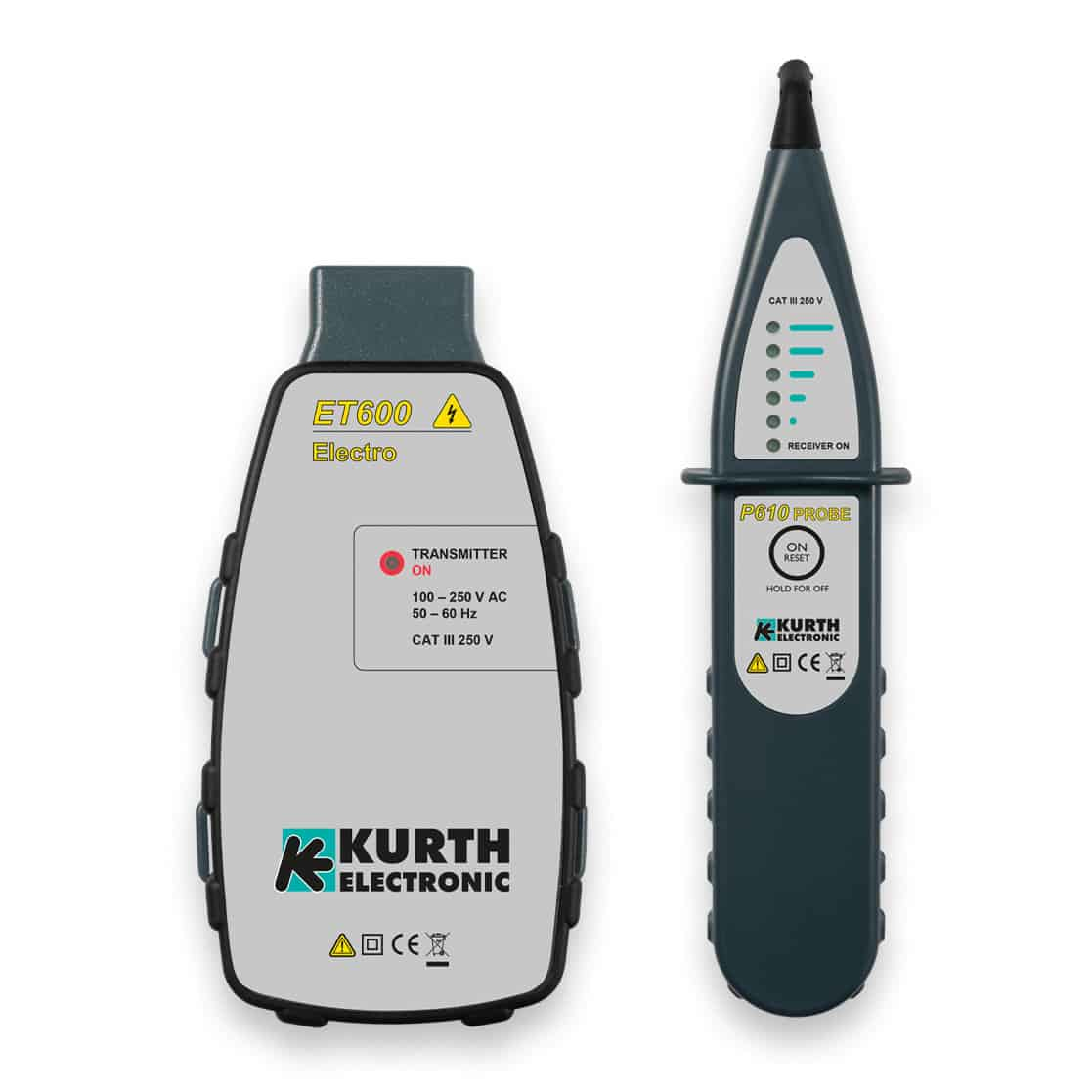 Kurth KE601 Leitungssucher-Kit 100-250 V Schwarz, Grau