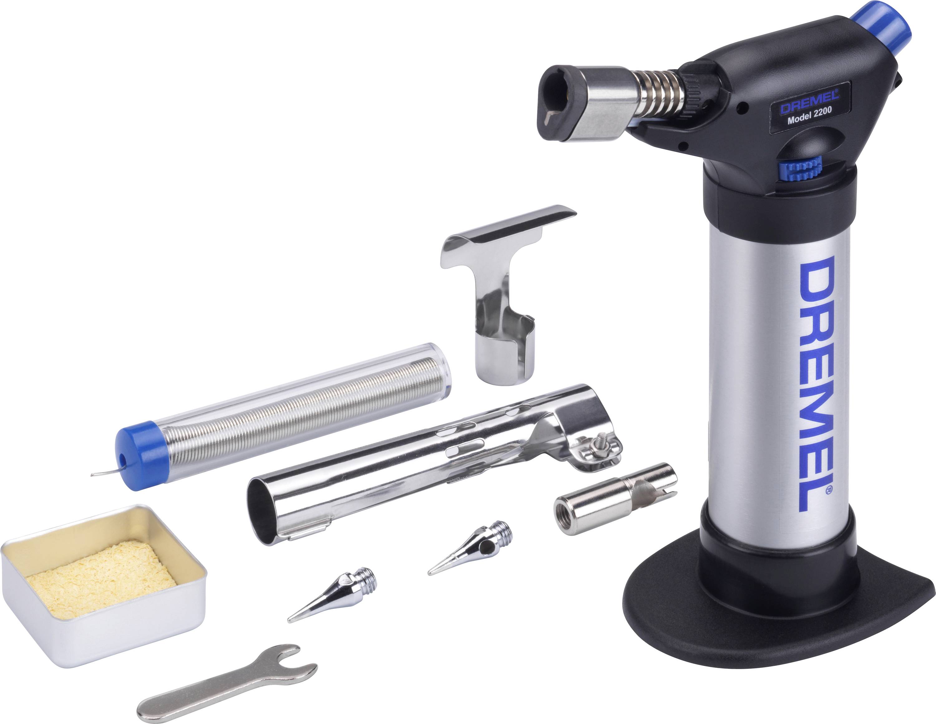 Dremel 2200-5 Versaflame Gasbrenner/Loetkolben Gasloet-Set Heißgasduese Lötspitze 550 (F0132200JD)